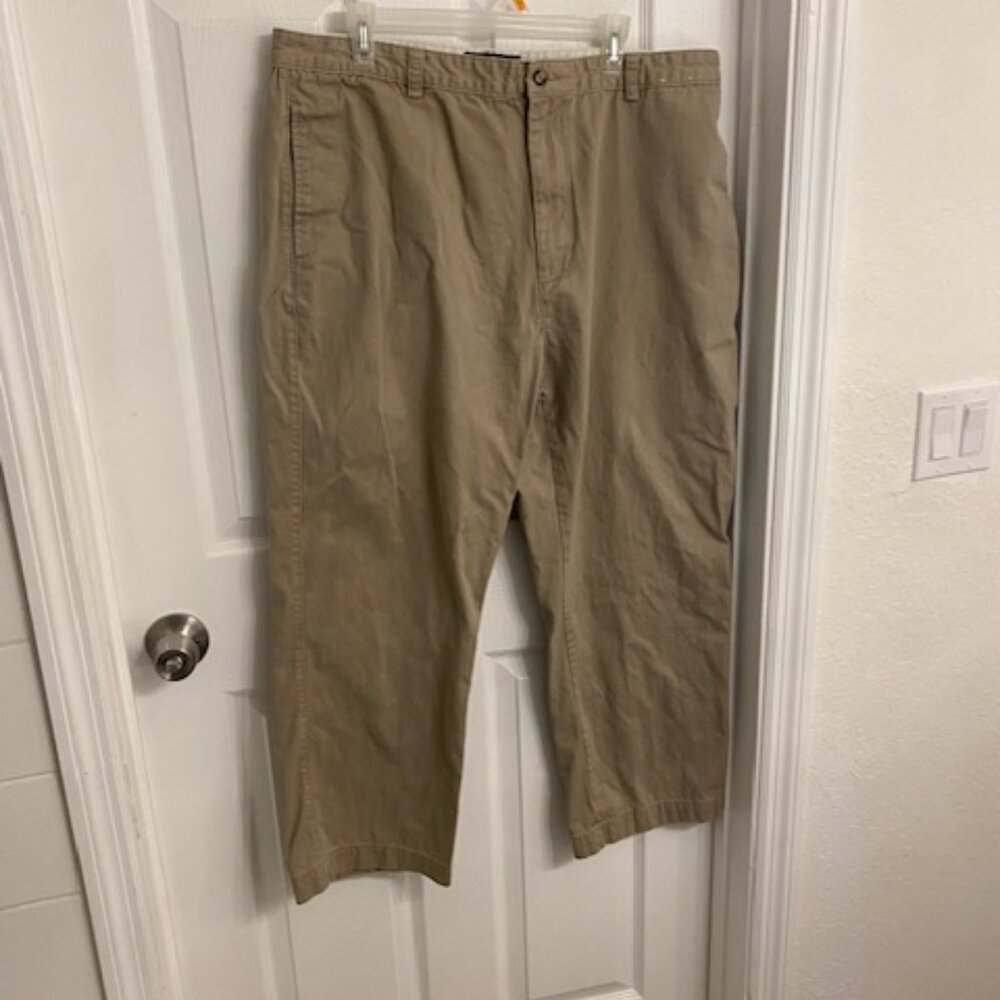 Boca Classics Lightweight Khaki Flat Front Pants Size 40x29
